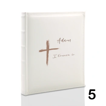 Album komunijny wklejany 60 kremowych stron, personalizowany, 8 wzorów